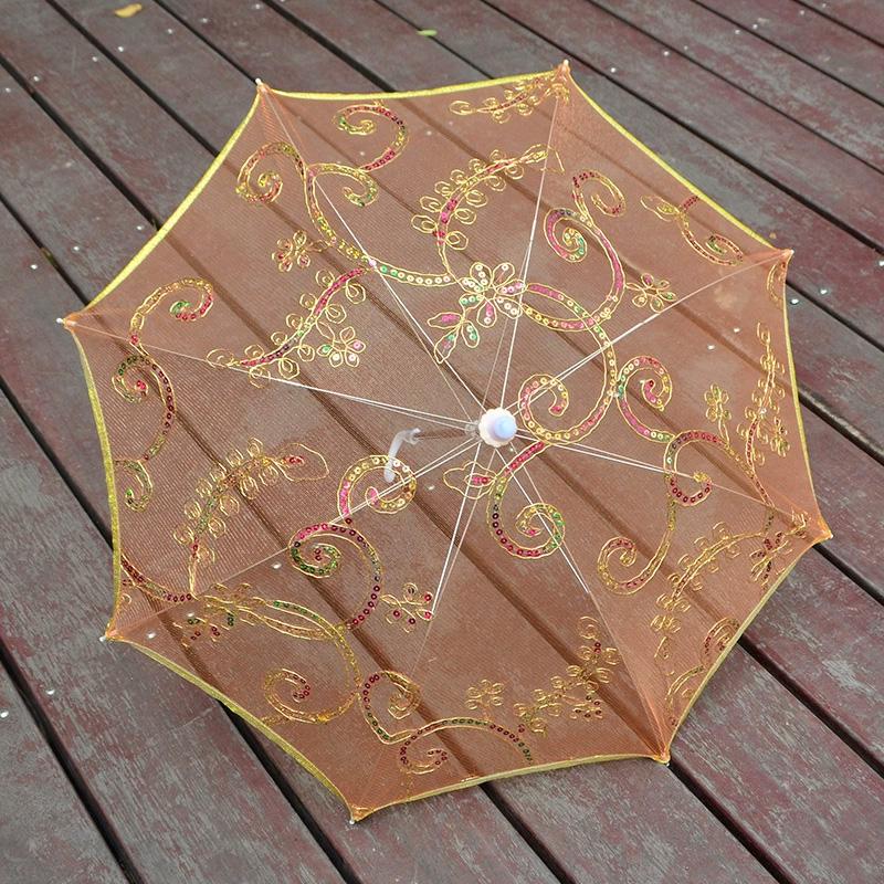 1PC Embroidered Photography Prop Toy Gifts For Girls Decorative Umbrella Dance Accessories Large Size Lace Umbrella