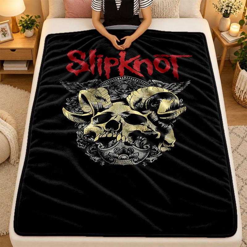 Flannel BlanketSlipknot Warm Soft Throw Blanket for Indoor Sofa Bed Living Room Use