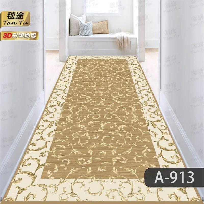 Nordic Abstract Long Corridor Carpet Non-slip Hallway Area Rugs Hotel Passageway Runners Washable Porch Entry Doormat Easy Clean