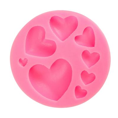 3D Diy Heart Fondant Mold Силиконовая форма для украшения торта Craft Сахарная шоколадная форма
