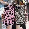 Модные мягкие чехлы для телефонов с леопардовым рисунком для iPhone 15 Pro 6 14 XS 13 Max XR 12 Mini 7 Plus X SE 8 11, противоударный бампер из ТПУ, черный чехол