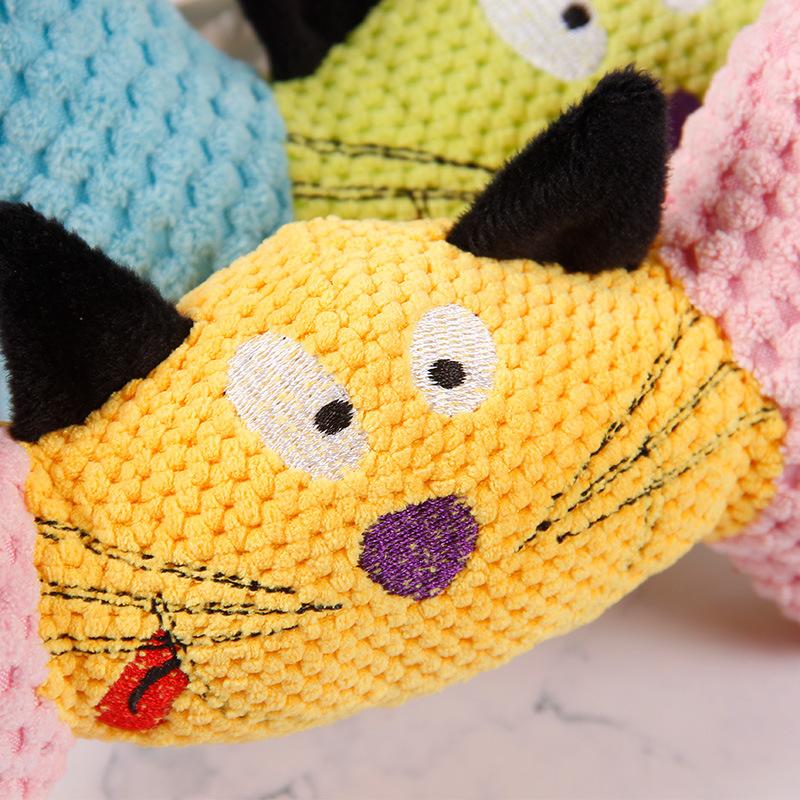 Милые плюшевые игрушки для питомцев в форме косточки кошки для прорезывания зубов и игры