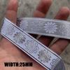 7 METER 25MM~40MM Gold Silver Vintage Ethnic Embroidery Lace Ribbon Boho  Trim DIY Clothes Bag Accessories Embroidered Fabric