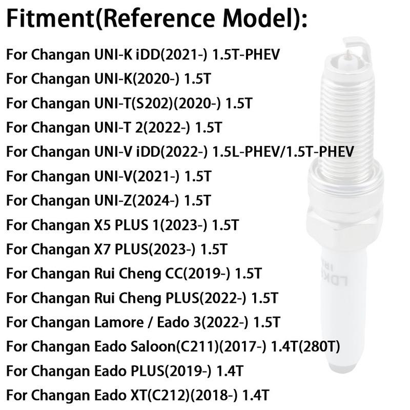4 шт. Свечи зажигания для Changan Oshan X5 X7 Z6 CS35 CS55 CS75 UNI-T UNI-V Eado XT 2013 2017 2018     3707010NE01