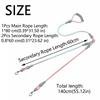 Gradient Color Dual Handle Lead 360° Swivel Dog Running Leash  Outdoor Activities