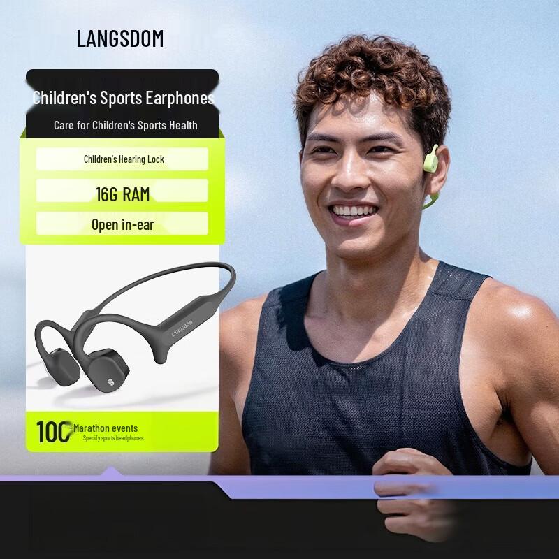 Langsdom irWave Max Open-Ear Bone Conduction Bluetooth Sport Headphones
