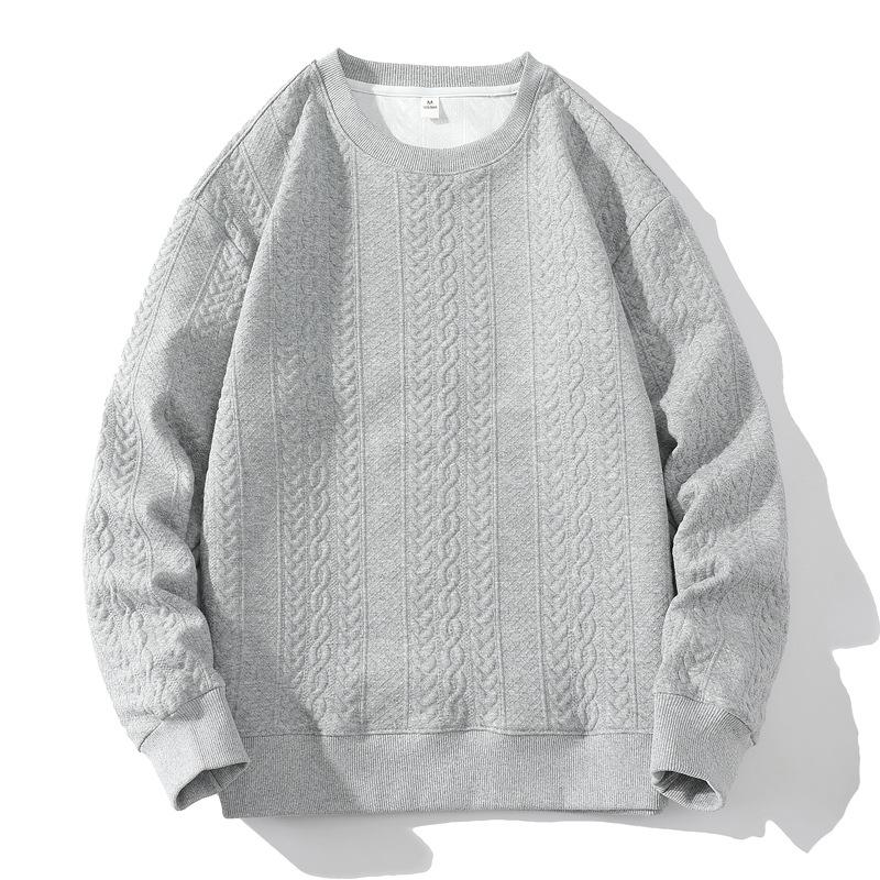 Осень и зима Новый мужской корейский стиль однотонный простой круглый вырез с длинными рукавами толстовка модная пара интернет знаменитость тот же стиль универсальный топ