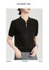 Mulberry silk summer solid color round neck design, pearl three-dimensional decoration, comfortable and breathable women's T-shirt, knitted sweater