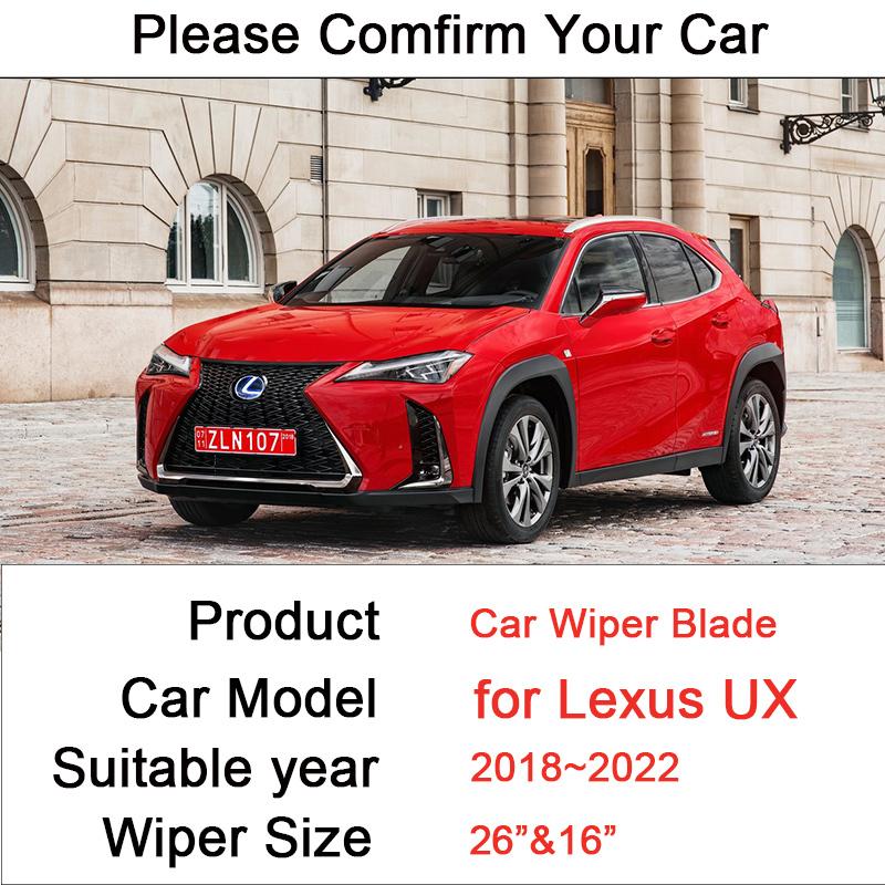 Передние стеклоочистители для Lexus UX 2018 Бескаркасные, прочные, резиновые, аксессуары для очистки от снега