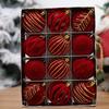 12 Pcs Velvet Christmas Balls 2.36inch Flocked Balls Christmas Tree Ornaments Plastic Balls Xmas Hanging Decoration for Indoor Holiday Decor
