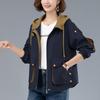 Spring Women's Fashion Casual Solid Color Hooded Jacket