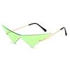 Oversized Triangle One Piece Women Sunglasses Vintage Rimless Clear Ocean Lens Eyewear Fashion Men Cat Eye Sun Glasses