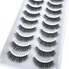 HBZGTLAD Wholesale 10Pairs Natural  Mink False Eyelashes Make up Soft Fake Eye Lashes Faux cils Extension Makeup Beauty Eyelash