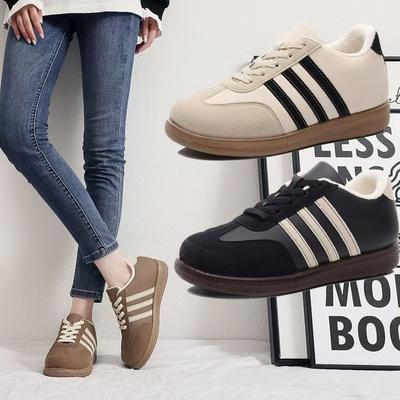 Новая зимняя спортивная повседневная нескользящая мягкая подошва удобная и теплая модная универсальная легкая бархатная утолщенная платформа хлопковые туфли