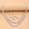 Fashion Shining Jewelry Set Inlay Rhinestone Bracelet Light Luxury Clavicle Chain  Festival Gifts