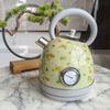 220V-240V Green Decal Baking Paint 304 Stainless Steel Electric Kettle Thermometer Boil-dry Protection 1.8L