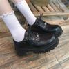 Классические черные оксфорды на платформе для женщин, весна-осень, повседневные туфли на плоской подошве со шнуровкой, женские туфли из искусственной кожи на толстой подошве