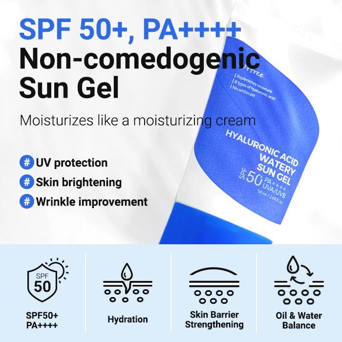 Isntree Гиалуроновая кислота Водный солнцезащитный гель 50 мл SPF50+PA++++
