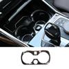 ABS Chrome Carbon Fiber Car Water Cup Holder Trim Sticker Frame Cover Decoration Auto Interior Accessories For BMW G20