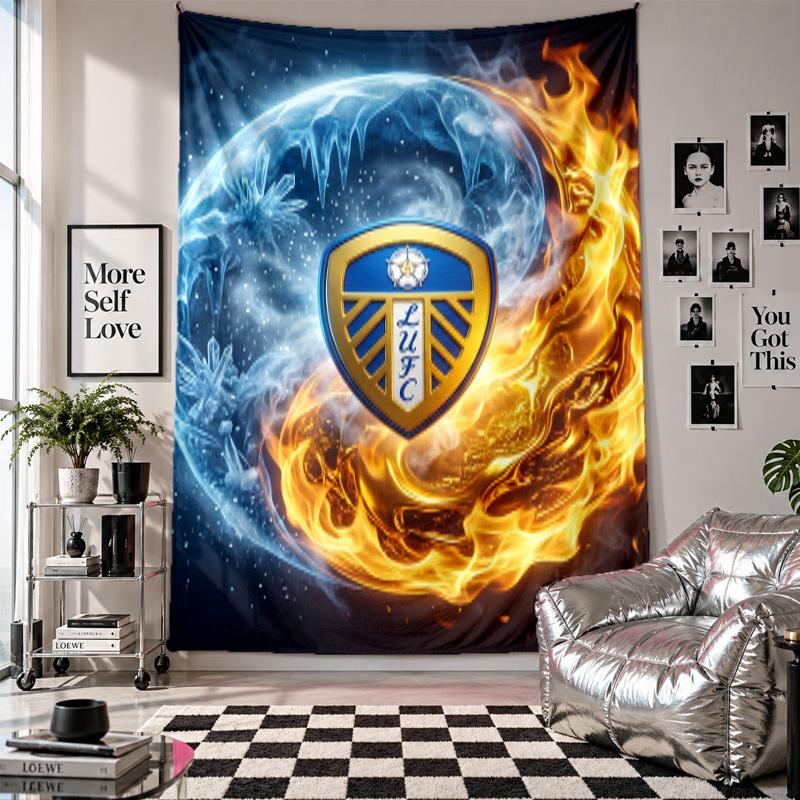 Leeds United Football Wall Tapestry Home Decor Wall Hanging Cloth for Bedroom Living Room Background