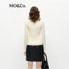 MO&Co. Tencel Blend Short Cardigan with Contrast Trim