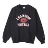 Sweatshirt Long Sleeve Round Neck COTTON USA Loose Fit Graphic Logo Print Crew Neck Sweatshirt Action Style Black [Champion] C3-Y005 Men's