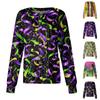Women's Casual Long-sleeved Single-breasted Printed Protective Clothing Cardigan Top