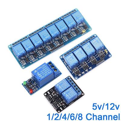 5 В 12 В 1 2 4 6 8-контактный релейный модуль для Arduino 1 2 4 6 8-канальный релейный модуль с оптопарой Релейный выход В наличии