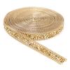 5 Yards Rhinestone Ribbon Crystal Mesh Roll Wrap Plastic Craft Decorations 1.5cm Golden