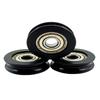 High Quality U Groove Nylon Rubber Injection Pulley Flexible Ball Bearings Wheels Roller Doors And Windows Rail Ball Bearing