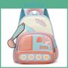 Cartoon Childrens Backpack With Excavator Design And Letter Print For Daily Use