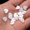 20Pcs/Pack Natural White Shell Pendant, Handmade Heart Pendant, Women Men Charms for Jewelry Making DIY Necklaces Bracelets Earrings Accessories