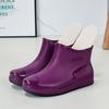 New Fashion Rain Shoes Women's Water Shoes Waterproof and Non-slip Rain Boots Velvet Low Tube Rubber Shoes Overshoes Low Top Short Tube Rain Shoes