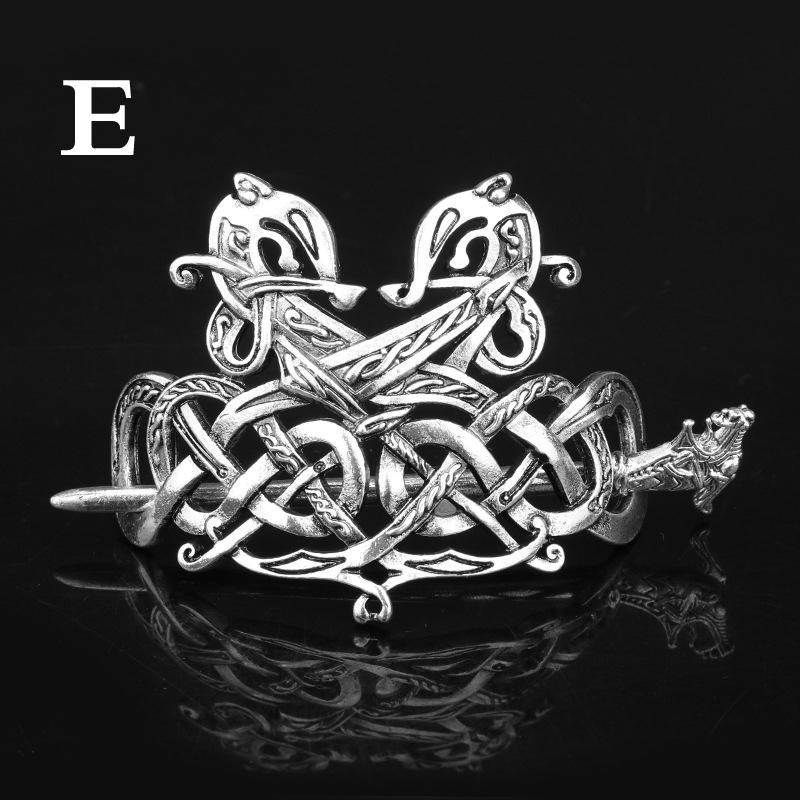 Винтажные аксессуары, заколки для волос, заколка для волос, руны викингов, драконы, металлическая палочка, слайд, кельтский узел, подарки