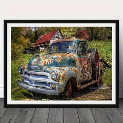 1 шт. 11,8x15,7 дюймов 5D DIY алмазная живопись без рамы, ветхий автомобиль, наборы для вышивания, полная алмазная живопись со стразами, подарки для домашнего декора ручной работы
