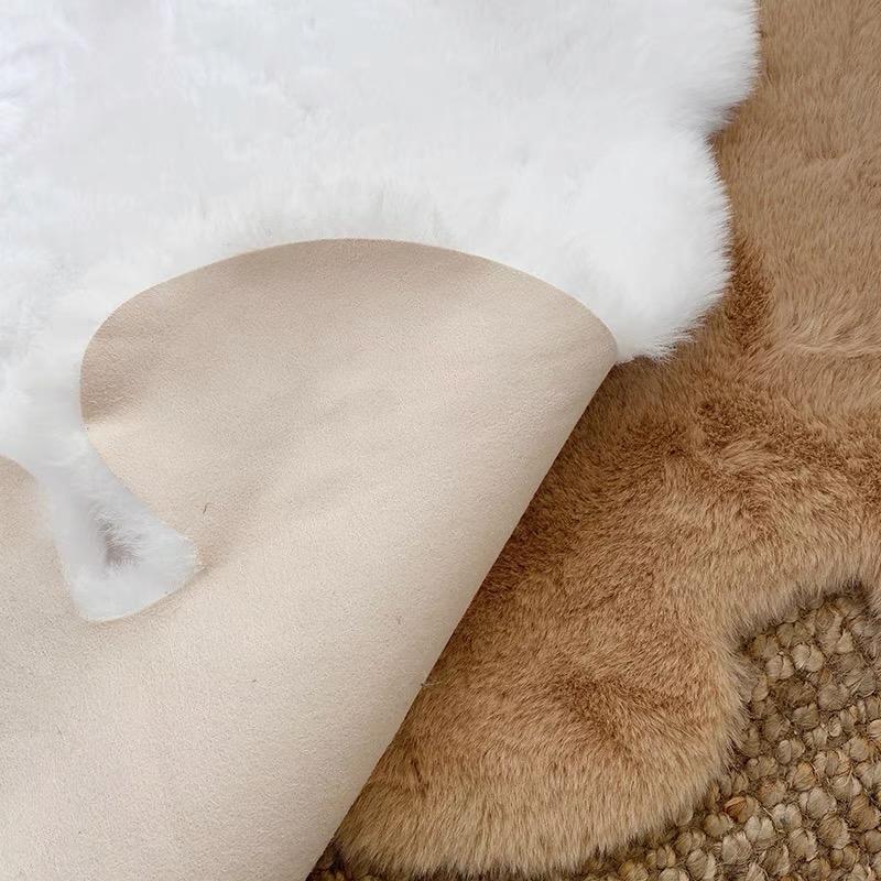 Милые коврики для детской комнаты, пушистый коврик для спальни с кроликом и медведем, Kawaii, моющийся термоковер для входа ребенка, детские дверные коврики