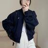 Женская модная куртка-бомбер свободного ленивого стиля на весну, универсальный тонкий топ обычного кроя с длинными рукавами, верхняя одежда
