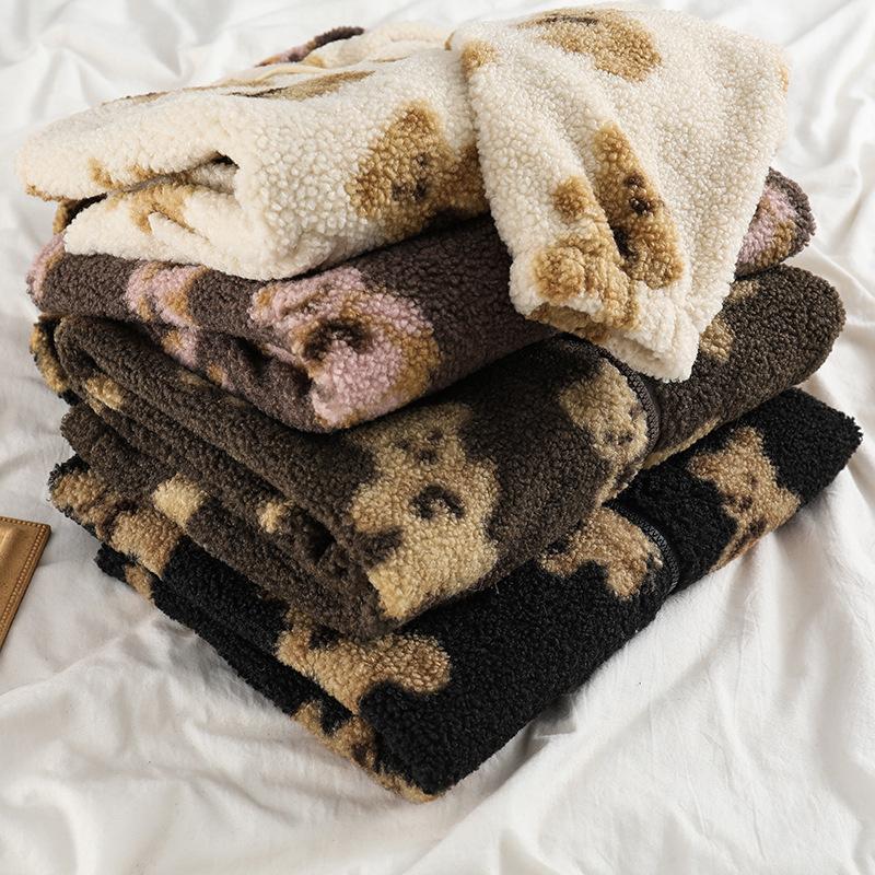 New Cartoon Thick Pattern Bear Print Women Winter Korean Large Size Long Sleeve Hooded Coat Warm Couple Streetwear