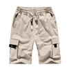 Men's Fashion Drawstring Pocket Pants Cotton Five-point Shorts Overalls Shorts