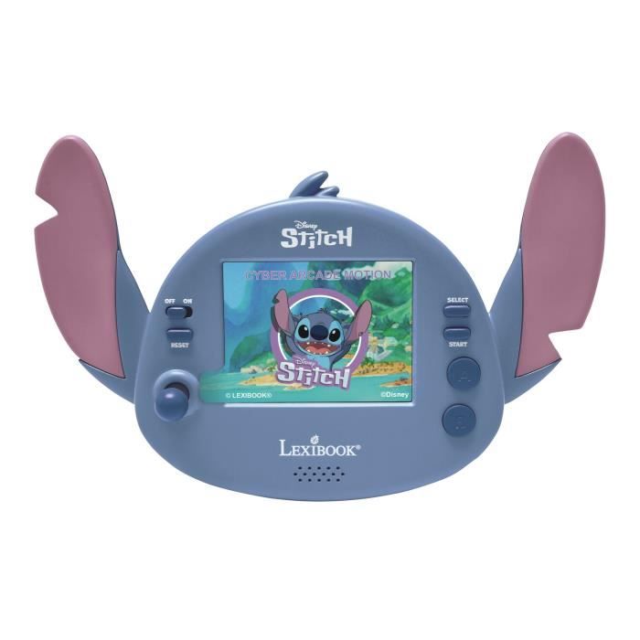 Disney Stitch Cyber Arcade Motion Console Portable avec contrôle gestuel, écran LCD couleur 2.8'' et 50 jeux inclus