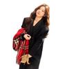 Korean Style Women's Red Plaid Winter Scarf - Warm & Thick Shawl
