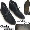 Originals Desert Boots Suede Leather Crepe Sole Size GB8 26.0 Black Chukka Boots(USED)