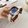 Watch Band For Apple Watch Series 10 Ultra 9 8 7 SE 6 5 4 3 2 1 46mm 49mm 45mm 44mm 42mm Magnetic Buckle Leather Nylon Wrist Strap