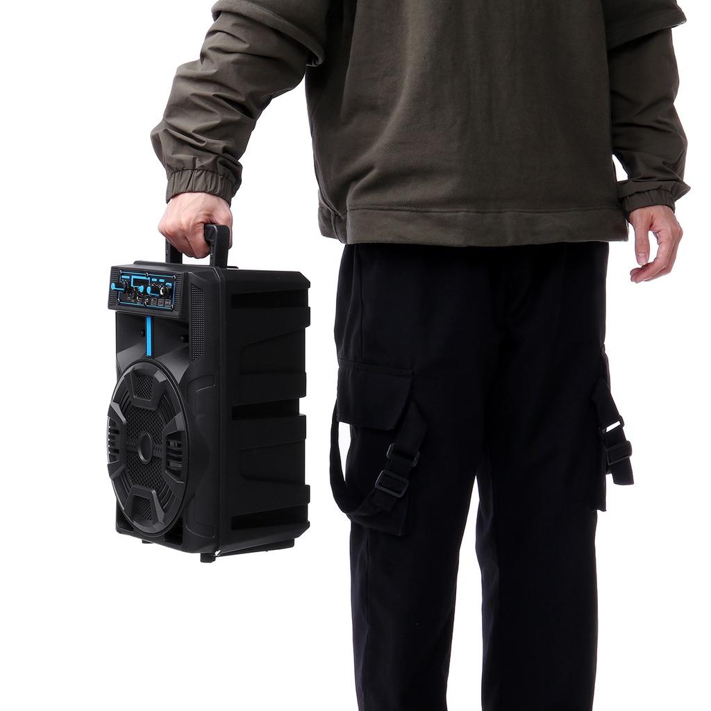 1500 мАч, 8 дюймов, уличная портативная тележка, беспроводной Bluetooth-динамик, сабвуфер высокой мощности, кадриль, КТВ с AUX USB, FM-функцией