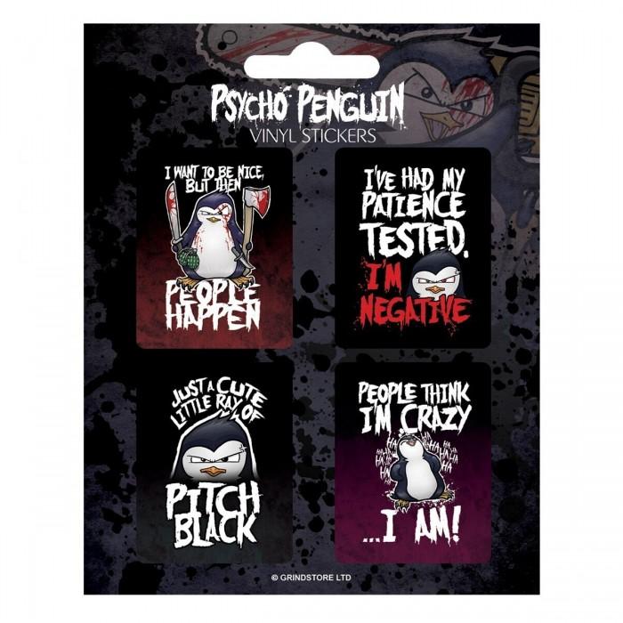 Psycho Penguin Виниловые наклейки (Упаковка из 4 шт.)