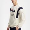 Fila Письмо Круглый вырез Американский стиль Свободный Спортивный свитшот Мужской свитшот Белый A11M413206F-IV