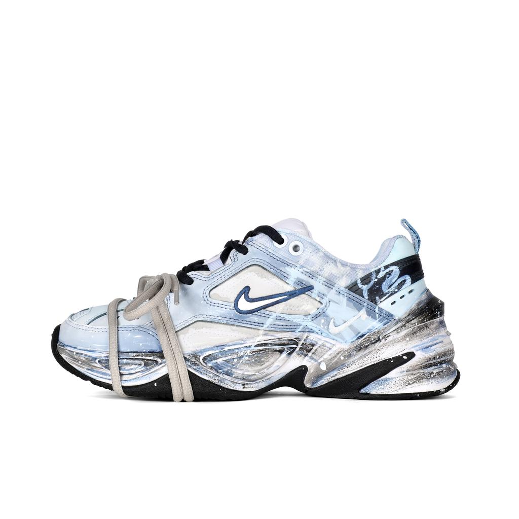 Nike M2K Tekno Low top Chunky Sneakers Unisex Blue White BQ3378-100(Team186- )