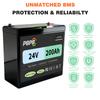 LiFePO4 24V 200AH Lithium Iron Phosphate Battery Energy Storage System for RV Off-Grid Solar Power Generation