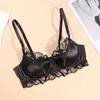 Сексуальное женское французское тонкое атласное кружевное бра для большой груди, маленькое, против отвисания, большого размера, нижнее белье, бра