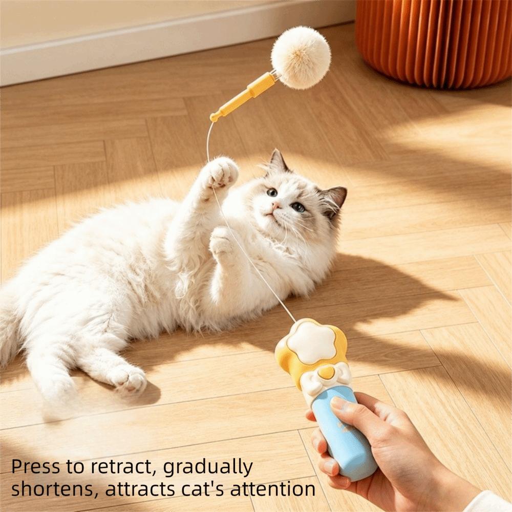 Handheld Interactive Cat Wand Long-Lasting Teasing Stick Funny Electric Cat Teaser Relaxation